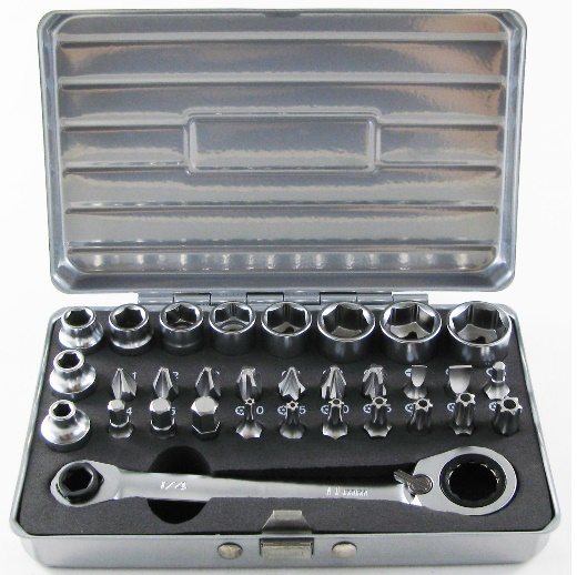 31Pcs Mini. Bit and Socket Set