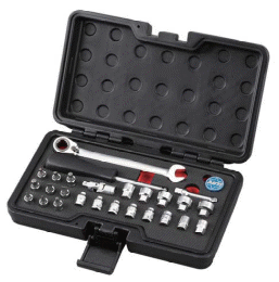 27Pcs Mini Socket and Gear Wrench Set