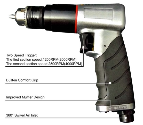 3/8 Air Drill (2500RPM)