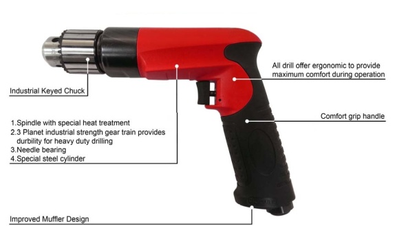 1/4H.D. Air Drill(6000RPM)