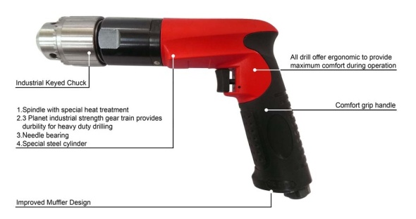 0.6HP 1/2H.D. Air Drill(500RPM)