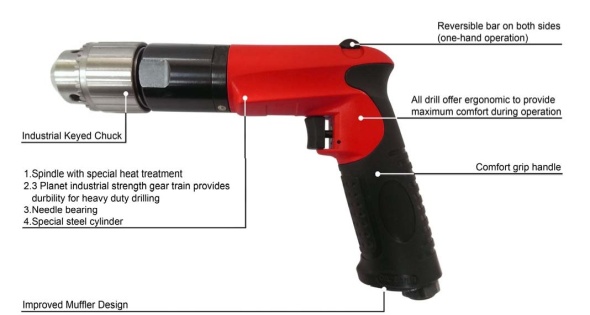 1/2 H.D. Air Reversible Drill