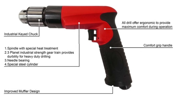 1/4H.D. Air Drill(4000RPM)