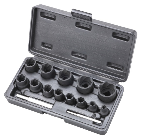 15Pcs 1/2 & 1/4 Dr. Twist Socket Set 